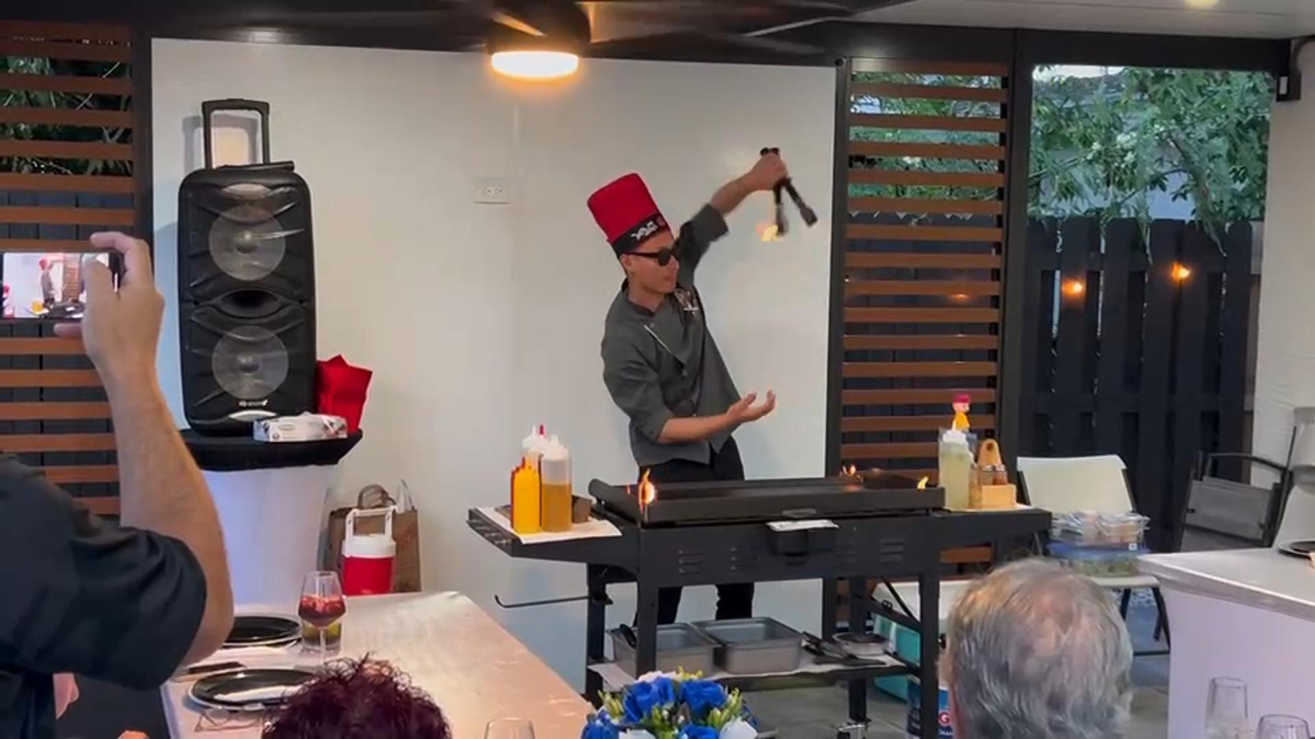 Love Hibachi chef performance at the grill